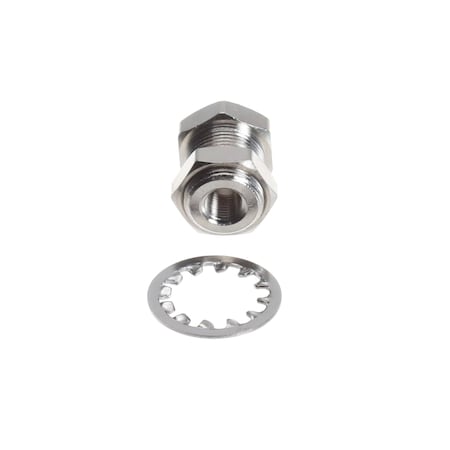 Nu-Vu Bulkhead, 1/8inNPT, Nickel Plated 50-1545