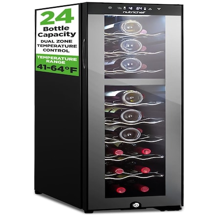 Nutrichef 24 Bottle Wine Fridge PKCWCDS245