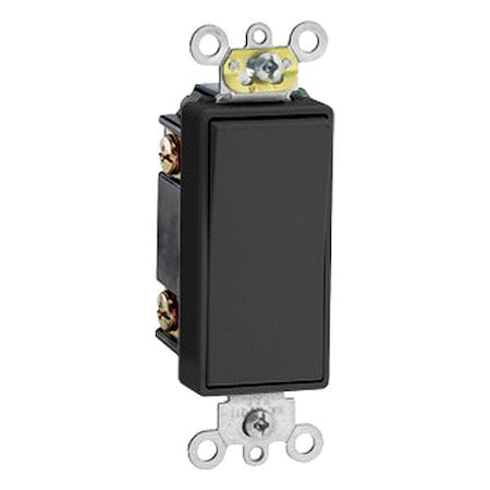 Leviton Wall Switch, 1/2 hp, Rocker, 15 A, Ebony 5693-2E