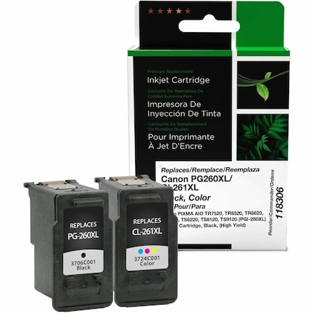 Clover Imaging Group Imaging Remanufactured High Yield Black, Color Ink Cartridges 118306