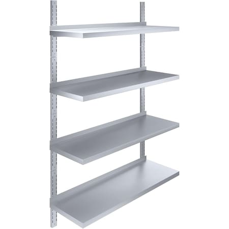 Amgood 16 in. x 48 in. Four-Tier Metal Wall Mount Shelf AMG WSD-1648 X 2-Z