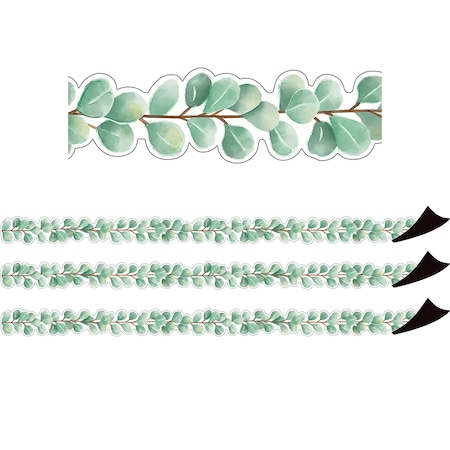 Teacher Created Resources Eucalyptus Die-Cut Magnetic Border, 24 Feet Per Pack, 3PK TCR77557