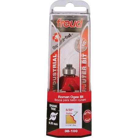 Freud 1-1/16'' Quadra-Cut Roman Ogee Router Bit 38-100