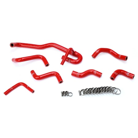 Hps Performance High Temp Reinforced Silicone Heater Coolant Hose Kit, Red, 57-2190-RED