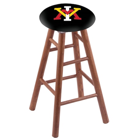 Holland Bar Stool Co Oak Bar Stool, Medium Finish, Virginia Military Institute Seat RC30OSMed