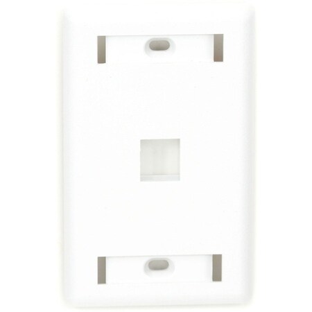 Black Box Gigastation2 Wallplate, 1-Port Single-Gang, White WPT458