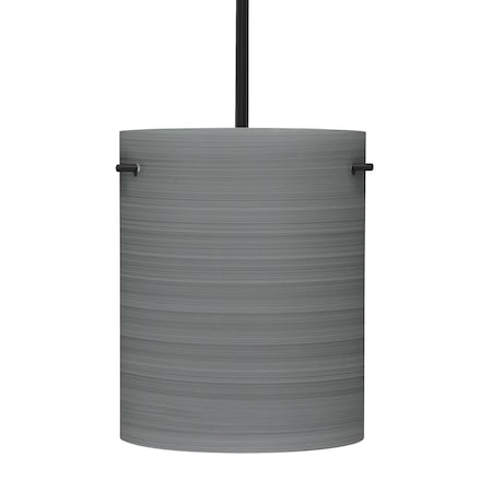 Besa Lighting Besa Tamburo 8 Stem Pendant, Titan, Black Finish, 1x 100W MAX E26 Base 1TT-4006TN-BK