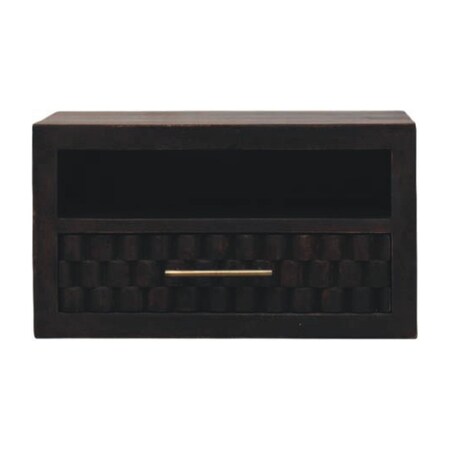 Homeroots 18" Brown Solid Wood One Drawer Floating Nightstand 712844
