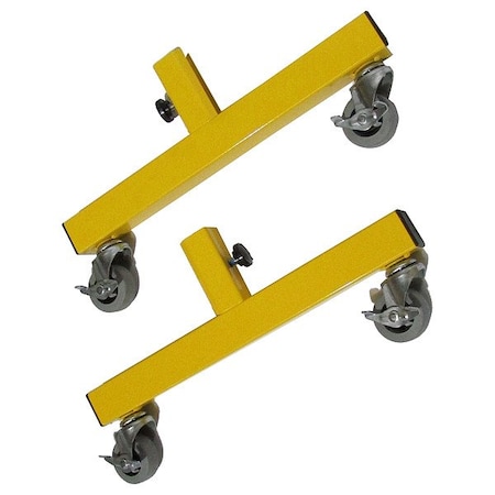 Zoro Select Caster Foot, Steel, Yellow 1 PR VG-1030