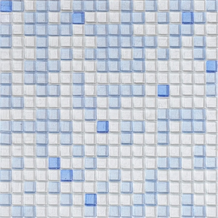 Apollo Tile Mingles 11.6inx11.6in Glossy White and Blue Glass Mosaic Wall and Floor Tile 18.69 sqft/case, 20PK APLDE8832MIX1