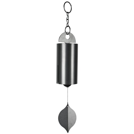 Woodstock Chimes Heroic Silver Aluminum/Wood 40 in. Large Wind Bell HWLAS