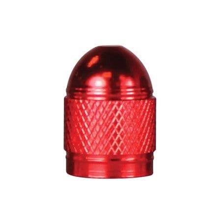 Tru-Flate VALVE STEM CAPS For Tire Valve DressUp Use With TPMS Valve Red Aluminum Pack Of 4 Carded Packa 38-517