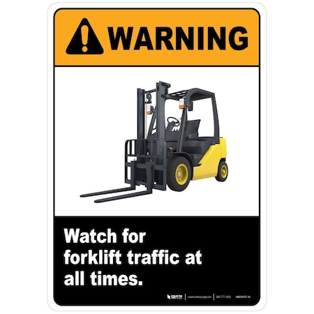 Creative Safety Supply Wall Sign, 10 in Height, 14 in Width, Vinyl and permanent pressure sensitive adhesive WS21003-14-PS