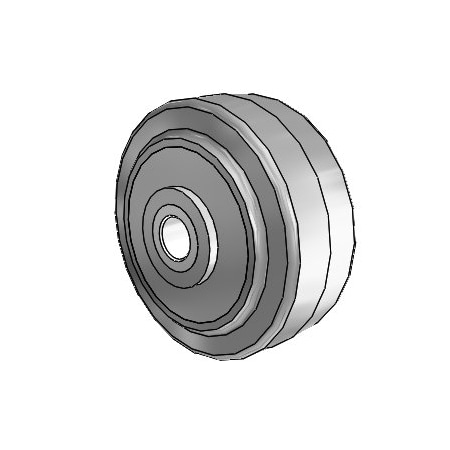 Colson Wheel, Flat Thermopastic, Elastom, 2x0.875 1.00002.441