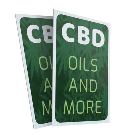 Signmission CDB Oils and More, Plastic Signs Only 24 Inch x 36 Inch, Corrugated Plastic, 2PK CSB-2436-2PACK-30358