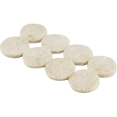 Shepherd Hardware Protective Pad, Felt Cloth, Beige, 1-1/2 in Dia, Round 9953