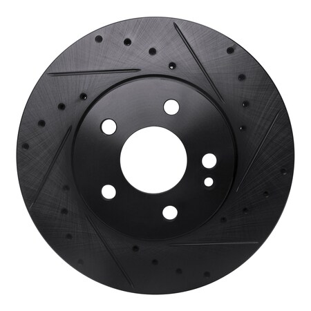 Dynamic Friction Co DFC Brake Rotor - Drilled and Slotted - Black 633-63158R