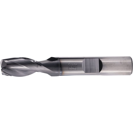 Pferd Square End Mill, 2 flutes, 3/8'' Dia, 3/4'' AMPX, 2-1/4'' OAL, Weldon shank 23003028