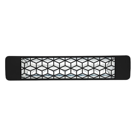 Eurofase 304 SS 39in Single Element 2500W 240V Heater, Black, Stella Decor Plate EF25240B6