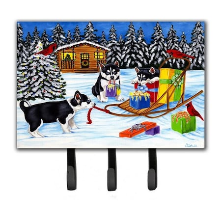 Carolines Treasures Christmas Mush Siberian Husky Leash or Key Holder AMB1318TH68