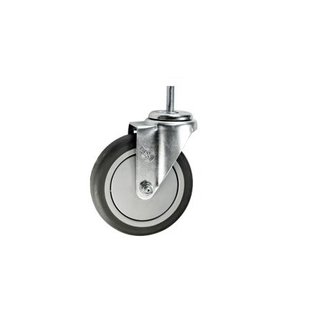 Service Caster 5 Inch SS Thermoplastic Rubber Wheel Swivel 3/8 Inch Threaded Stem Caster SCC SCC-SSTS20S514-TPRB-381615