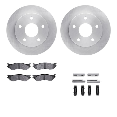 Dynamic Friction Co DFC Brake Rotor- Heavy Duty Brake Pad includes Hardware 6412-40019