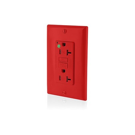Leviton Self-Test GFCI Receptacle, Hospital Grade, 20 Amp, 125 Volt, 5-20R NEMA GFTR2-HGR