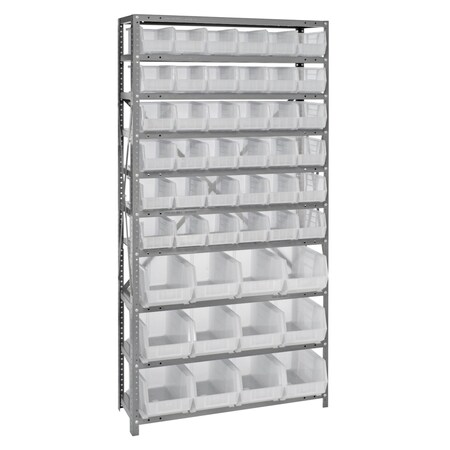 Quantum Storage Systems 10 SHELF UNIT W/48 BINS CLEAR QSBU-230240CL