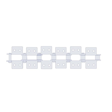 Hkk Chain HKK Double Pitch Riv Standard Conveyor w/K-2 Att on Every P, 1P, .312 Dia x 5/16 W DC040RK2EV