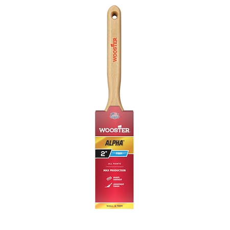 Wooster 2" Flat Sash Firm, Micro Tip Bristle, Paint Brush, Wood Handle 4232-2