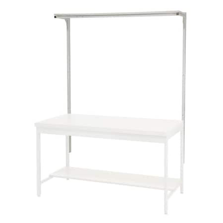 Global Industrial Uprights W/ Laminate Square Edge, 72"W, Gray 651432