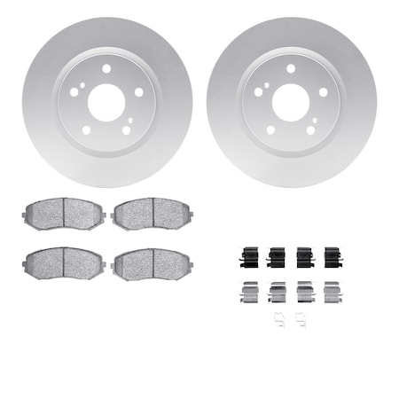 Dynamic Friction Co DFC GEOSPEC Coated Rotors with 5000 Brake Pads - Ceramic and Hardware 4512-01021