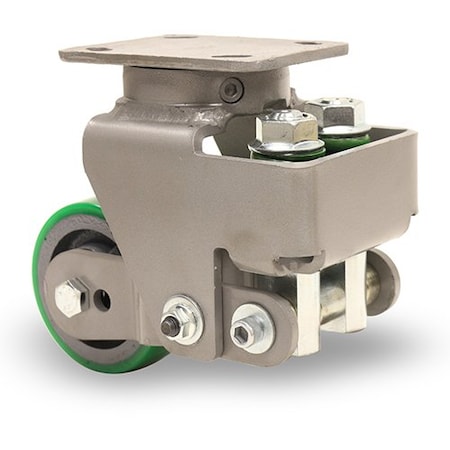 Hamilton Aerospace Spring Loaded Workhorse Swivel Caster, 4" x 2" Duralast Polyurethane on Cast Iron Wheel S-AEZFWH-4DB-1