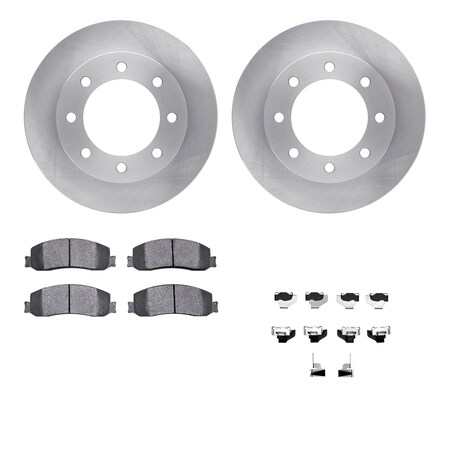 Dynamic Friction Co DFC Brake Rotor- Heavy Duty Brake Pad includes Hardware 6412-54240