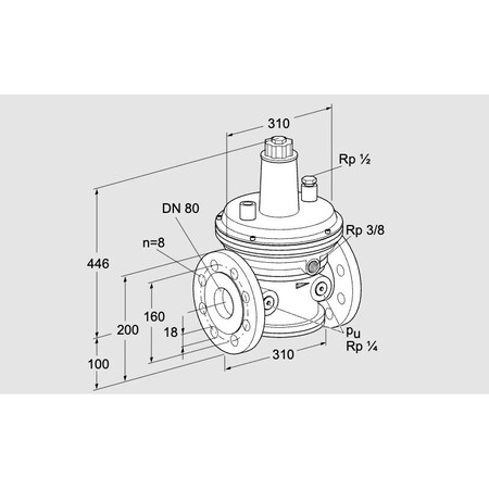 Honeywell Kromschroder GOV, GAS, VGBF 80F40 3 KS86050010