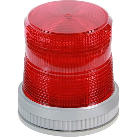 Edwards Signaling Warning Light, Red, LED, 120V AC, 65 FPM, 3 3/4 in Dia., Surface 105XBRMR120A