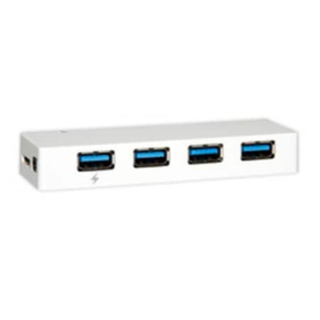 Cable Wholesale 4 Port Self Powered USB 3.0 Super Speed Desktop Hub, White 41U3-32004