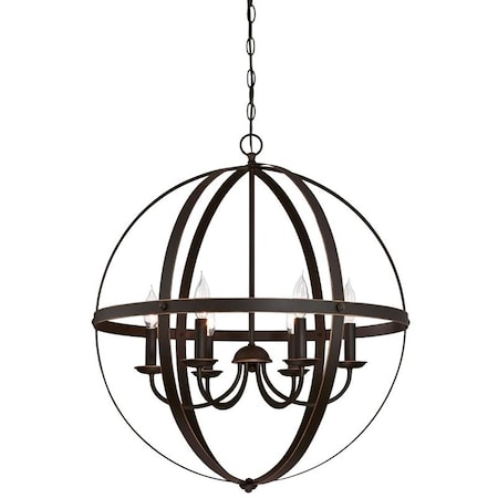 Westinghouse Westinghouse Stella Mira 6328200 Chandelier, 120 V, 40 W Lamp, LED Lamp, A19 Bulb 63282