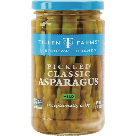 Tillen Farms 12 Oz. Pickled Classic Asparagus - Mild 300100