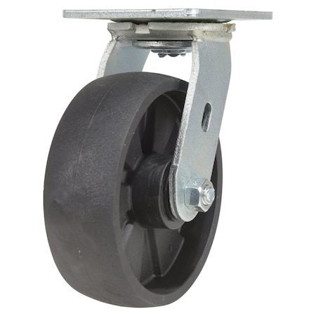 Vestil Glass Filled Nylon Swivel Caster 6 In. Diameter x 2 In. Width 1200 Lb. Capacity Black CST-VE-6X2GFN-S