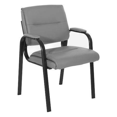 Office Star Products Visitors Guest Chair, Grey/Black FL10274-u42