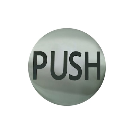 Brixwell Round Push Indicator Polished Stainless Finish Push Polished Stainless RPU2PS