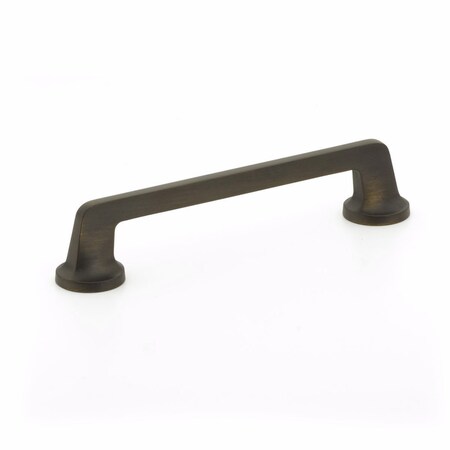 Schaub 6in Center to Center Northport Flat Cabinet Pull Ancient Bronze Finish 202-ABZ