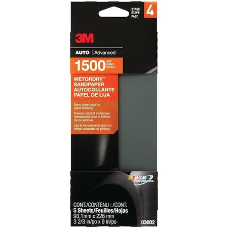 Bondo Wetordry 0 Automotive Sandpaper 3002