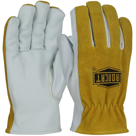 Ironcat AR Top Grain Cowhide Leather Drivers Glove, Split Cowhide Back, Para-Aramid Lining, Keystone Thumb 9444/XXL