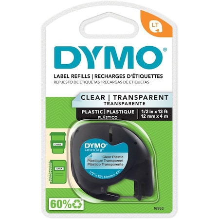 Dymo Letra Tag Labelmaker Tapes, No Color DYM16952