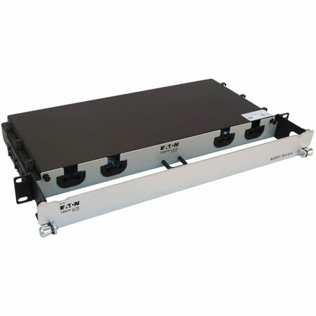Eaton Tripp Lite Series Preloaded Fiber Panel, 1U - 2x 3x8F MTP/MPO-PC F/F 24F Trunk Cables, OM4, RJ45 N48M-2M3X8M-20