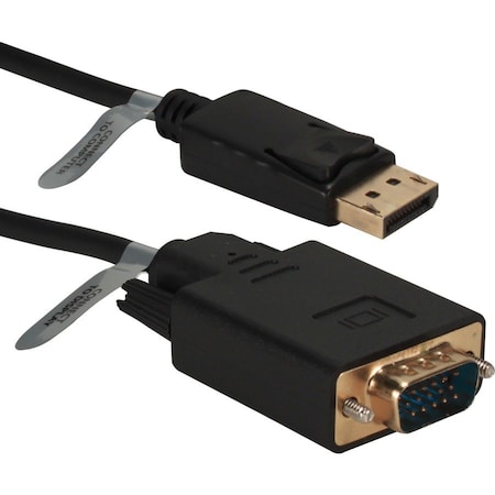 Qvs 15FT DISPLAYPORT TO VGA VIDEO CBL W/ LATCHES DPVGA-15