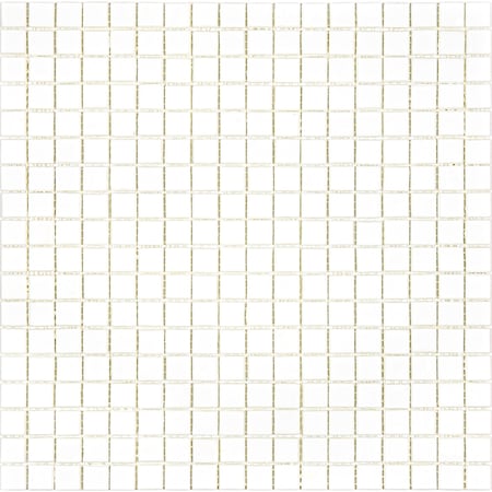Apollo Tile Skosh 11.6inx11.6in Glossy Baby Powder White Glass Mosaic Wall and Floor Tile 18.69 sqft/case, 20PK APLNB88WH114A