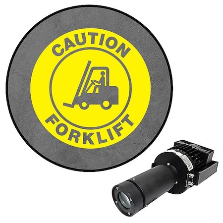 Visual Workplace LED Safety Sign, 100 W, Yellow 66-3137-181050-PS149
